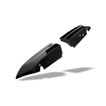 BMW X6M F96 carbon fiber rear splitter, underside mounting detail