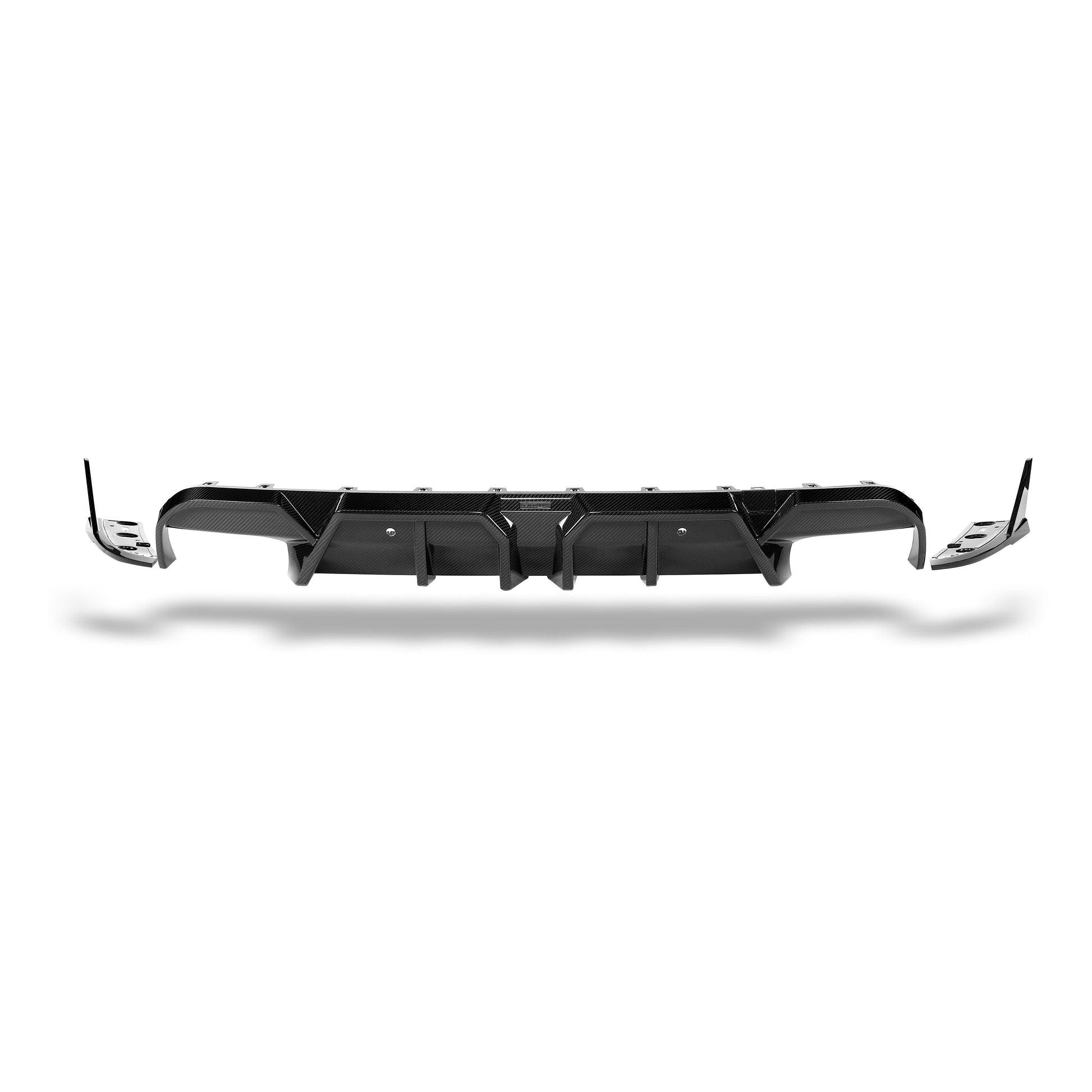 Carbon fiber rear diffuser side edge on BMW X6M F96 LCI