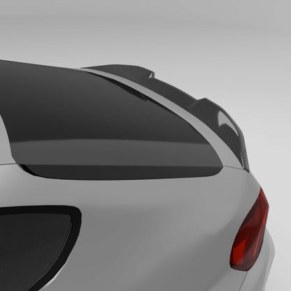 BMW X6M F96 LCI carbon fiber trunk spoiler, rear view