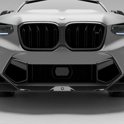 BMW X4M F98 LCI carbon fiber grille front straight-on view