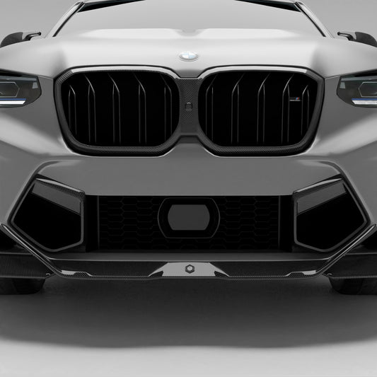 BMW X4M F98 LCI carbon fiber grille front straight-on view