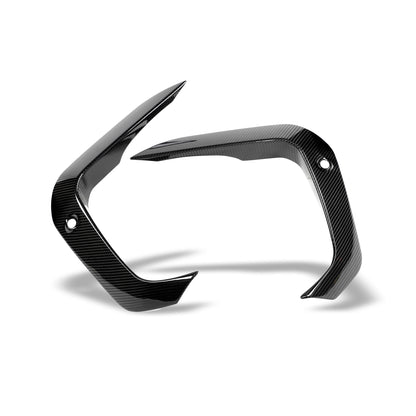 BMW X6M F96 carbon fiber front canards, angled profile view