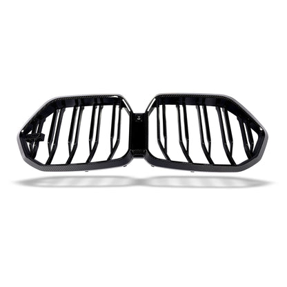 Detail of the carbon grille frame and slats for the X6M F96
