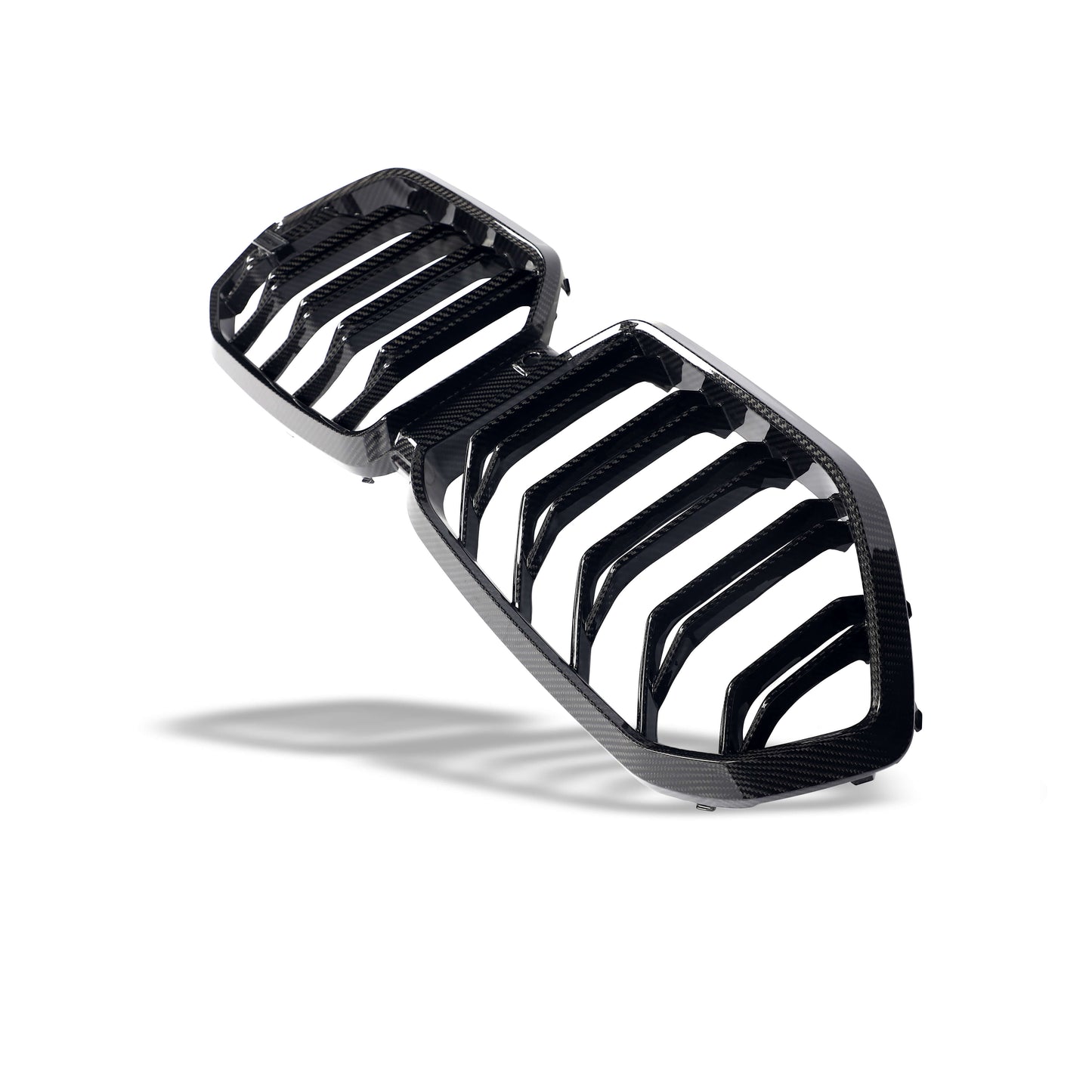 BMW X6M F96 carbon grille shown from a side profile angle