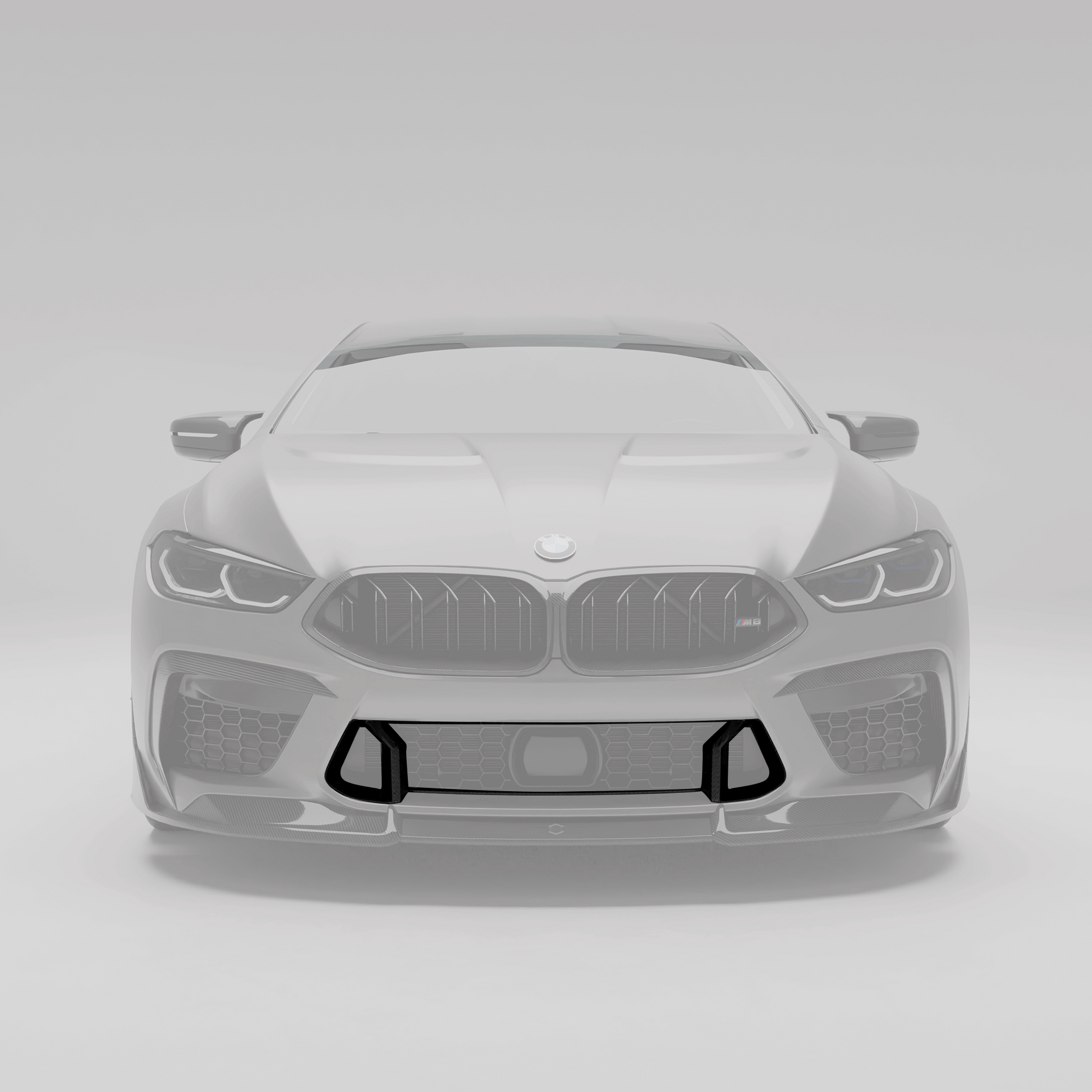 BMW F92 M8 Coupe carbon air intake trim full front view