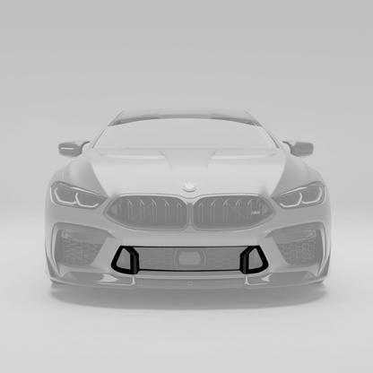 BMW F92 M8 Coupe carbon air intake trim full front view