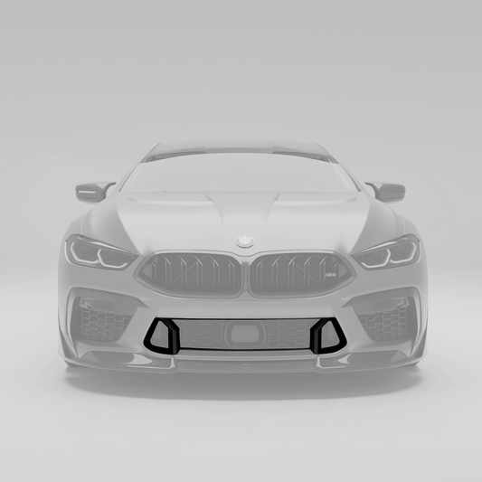 BMW F92 M8 Coupe carbon air intake trim full front view