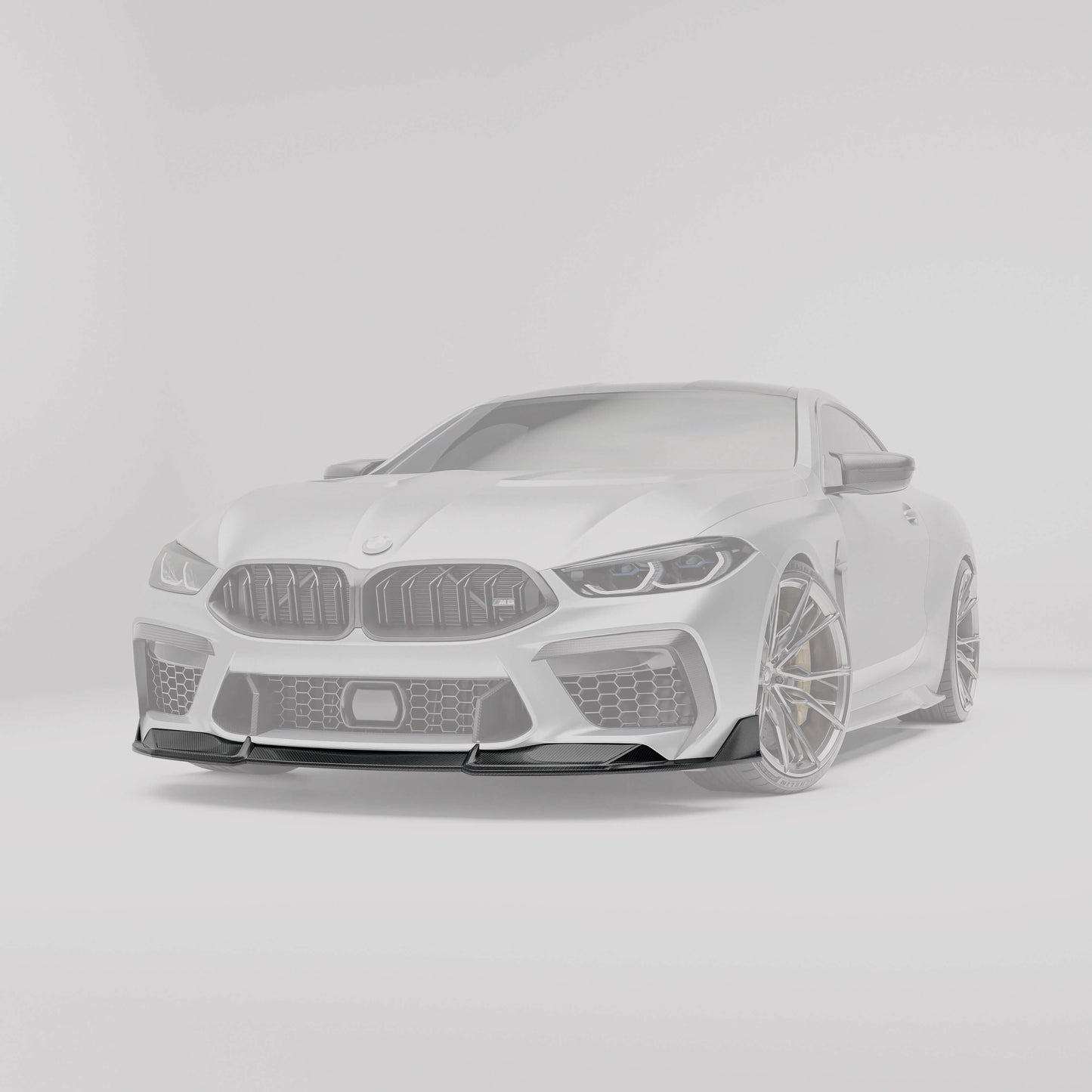 BMW M8 F92 coupe carbon fiber front lip full front view