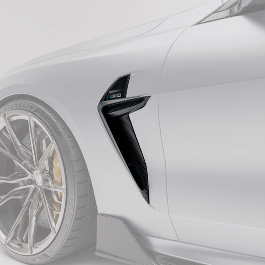 BMW F92 M8 Coupe carbon side fender trim detail