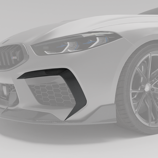 BMW F92 M8 Coupe carbon fiber canards close-up detail
