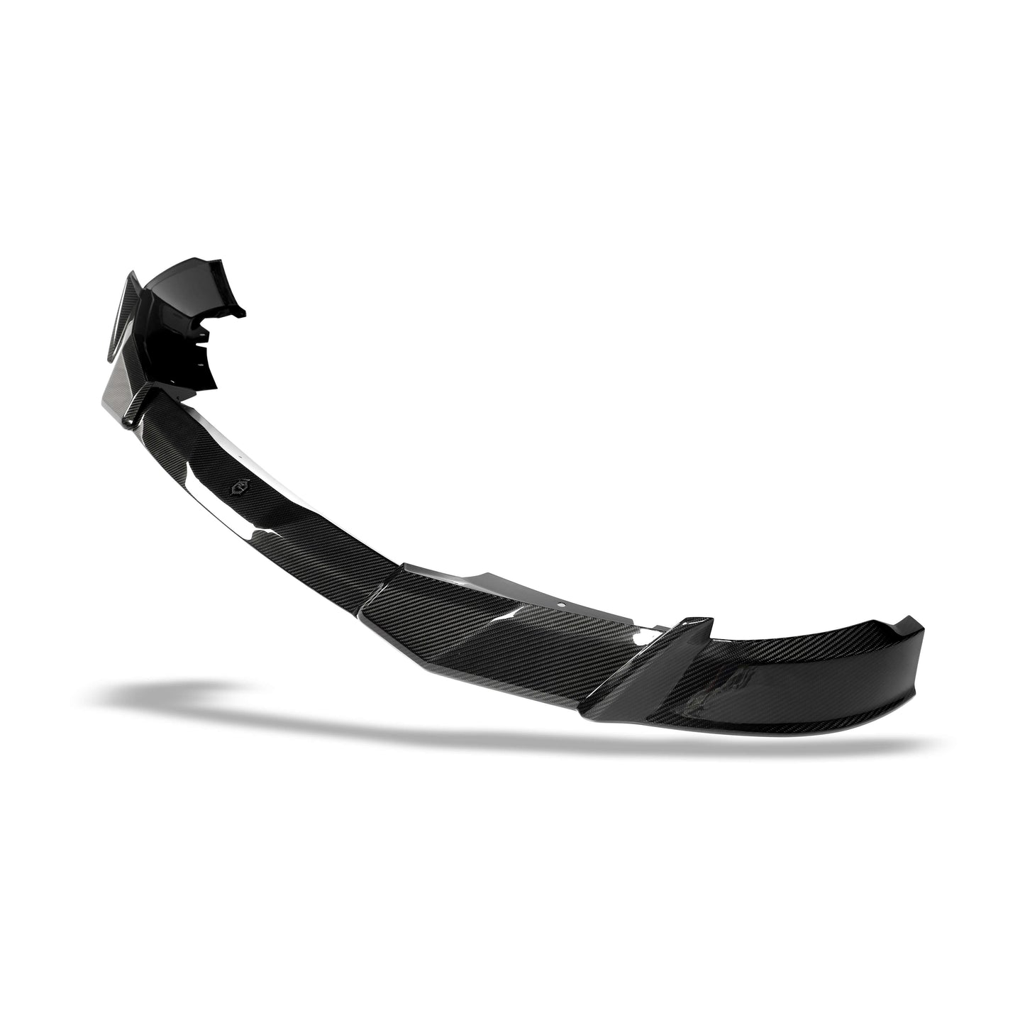 BMW XM G09 carbon fiber front lip side profile showing extension depth