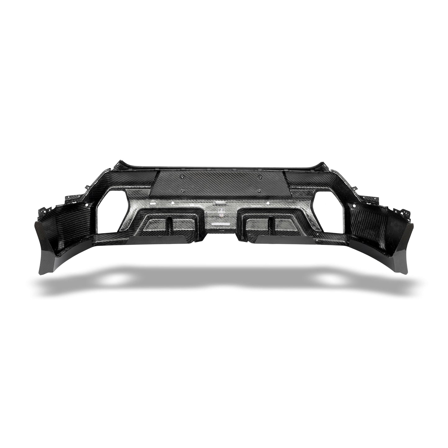 BMW XM G09 carbon fiber rear diffuser angled side view three