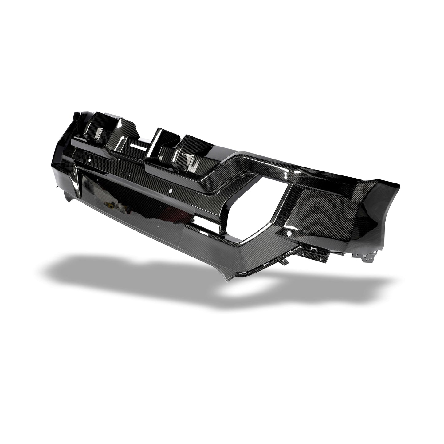 BMW XM G09 carbon fiber rear diffuser fin detail view five