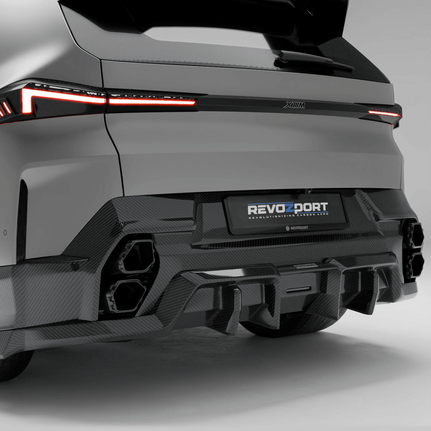 BMW XM G09 carbon fiber rear spoiler included in the body kit
