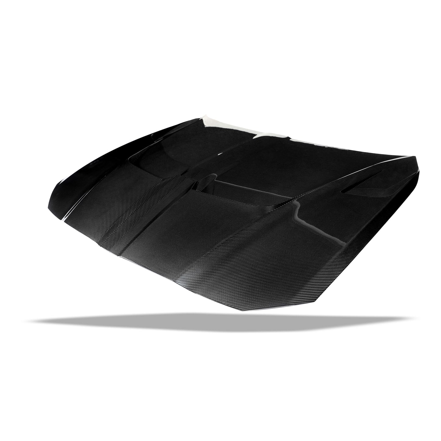 BMW G8X carbon fiber hood vent channel detail view