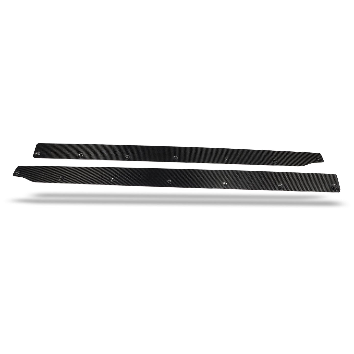 BMW M2 G87 carbon fiber aero side skirts, edge profile detail