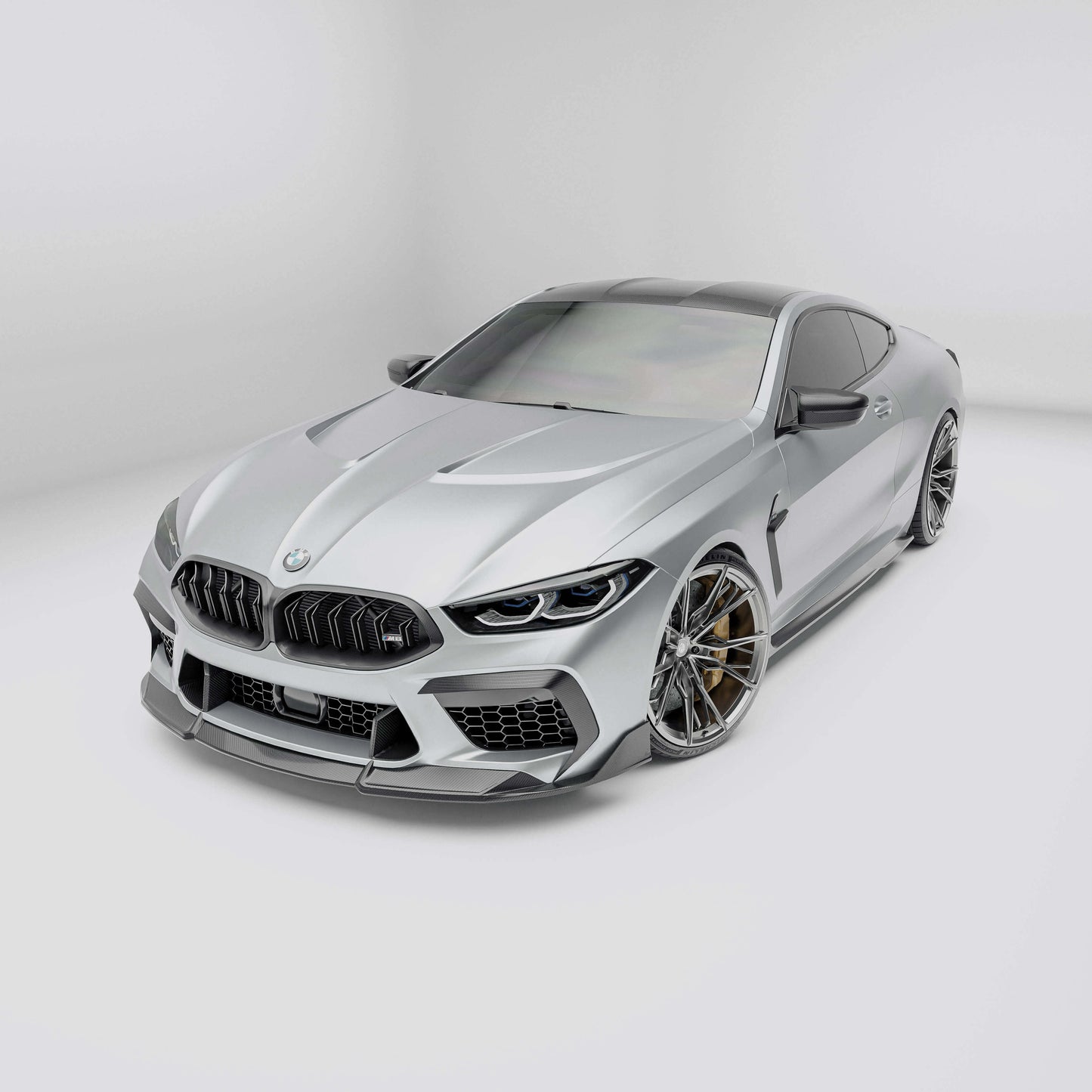 BMW M8 F91 F92 F93 carbon fiber hood side view