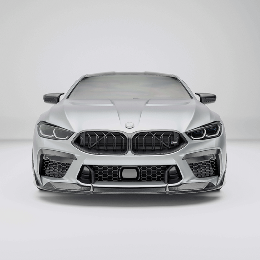 BMW M8 F91 F92 F93 carbon fiber air intake trim grille view