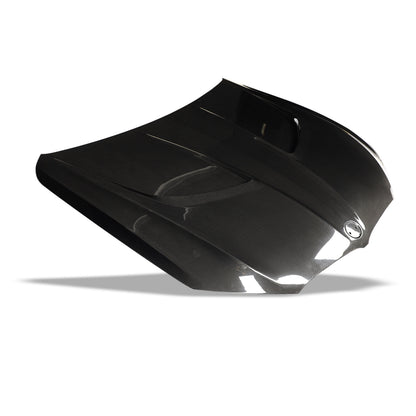 BMW M8 F93 carbon fiber hood side profile close-up