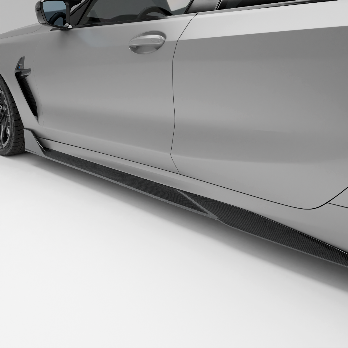BMW M8 F93 carbon fiber side skirts main product view