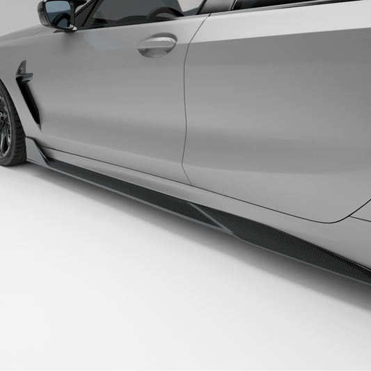 BMW M8 F93 carbon fiber side skirts main product view