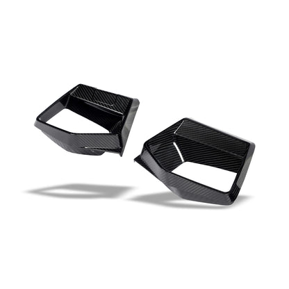 BMW X4M F98 LCI carbon bumper vent angled corner shot
