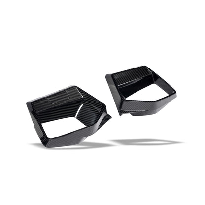 BMW X3M F97 X4M F98 LCI carbon fiber bumper vent fitment detail