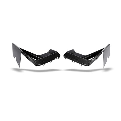 Carbon fiber front bumper intake trim for BMW X3M F97 LCI, edge detail