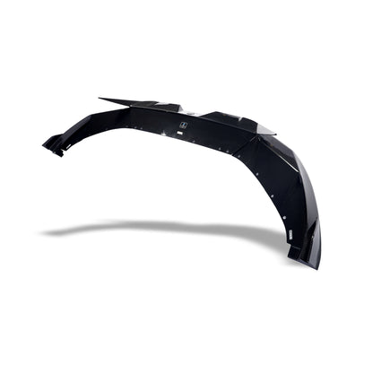 BMW X4M F98 LCI carbon front splitter side profile view
