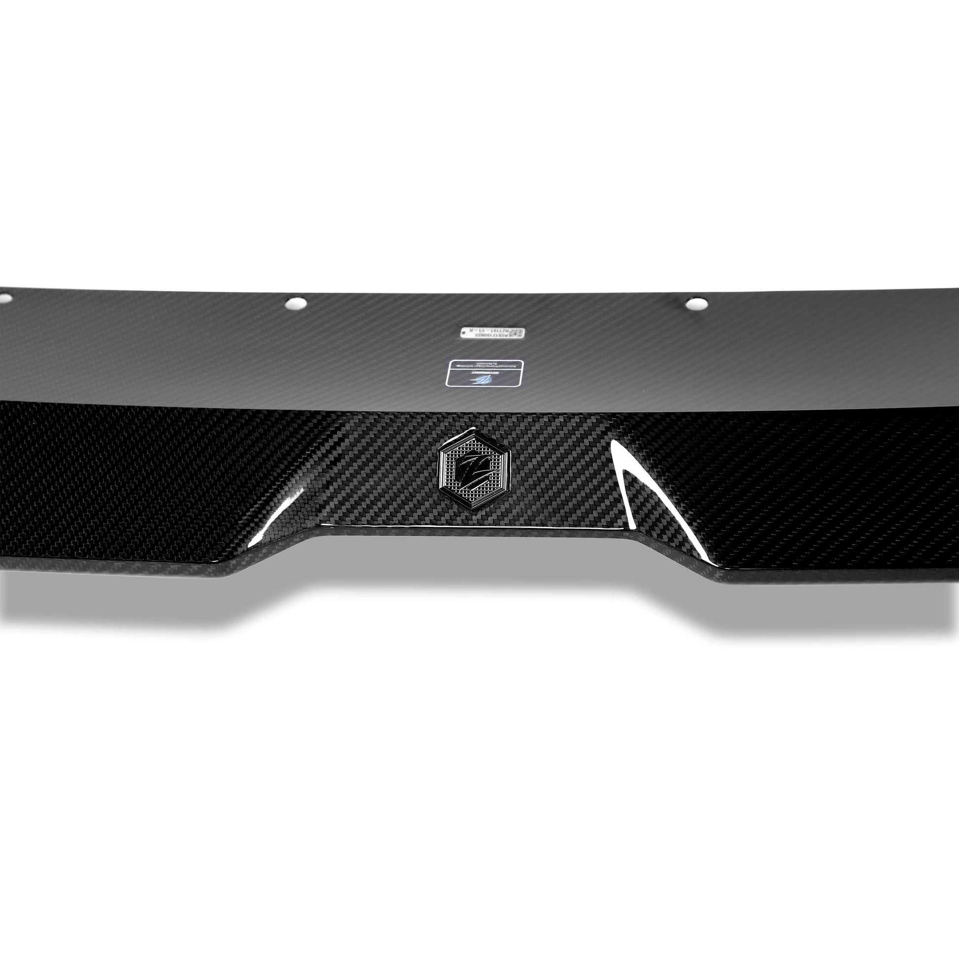 BMW X4M F98 LCI carbon fiber front lip full width view