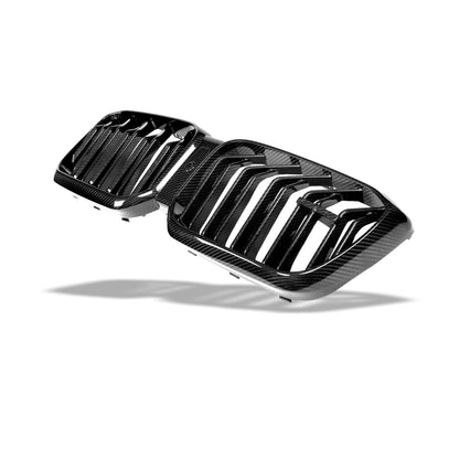BMW X3M F97 X4M F98 LCI carbon fiber grille fitment detail