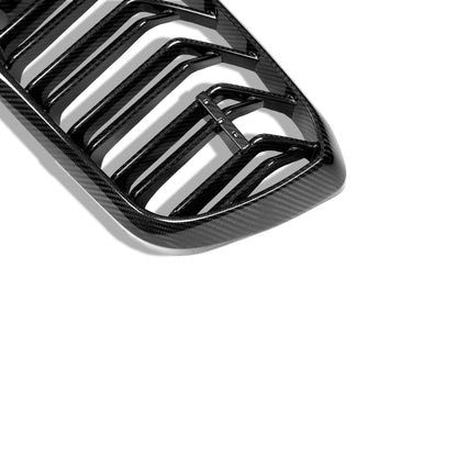 BMW X3M F97 X4M F98 LCI carbon grille front straight on view