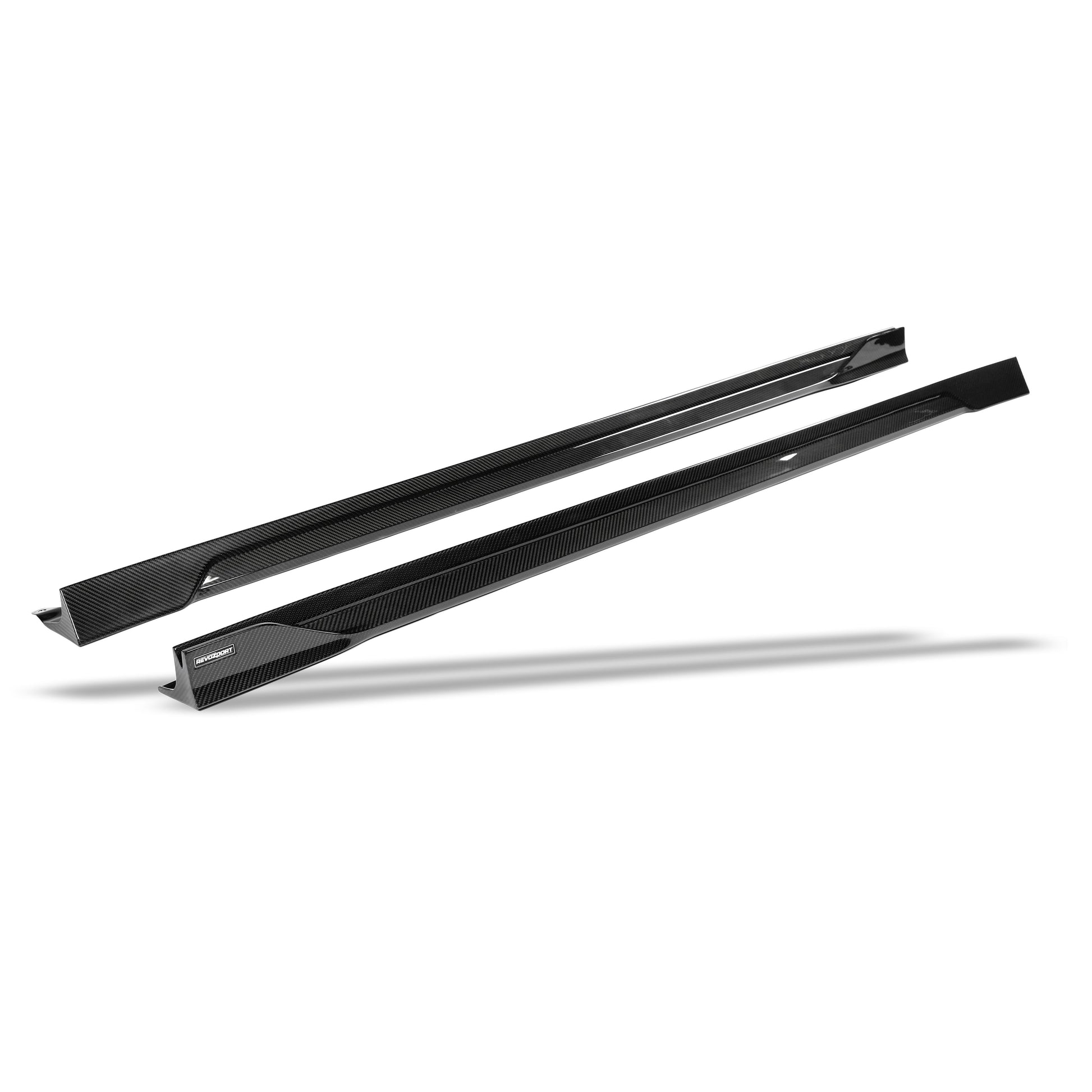 Carbon fiber side skirt extension for BMW X3M F97 X4M F98 LCI, angled detail