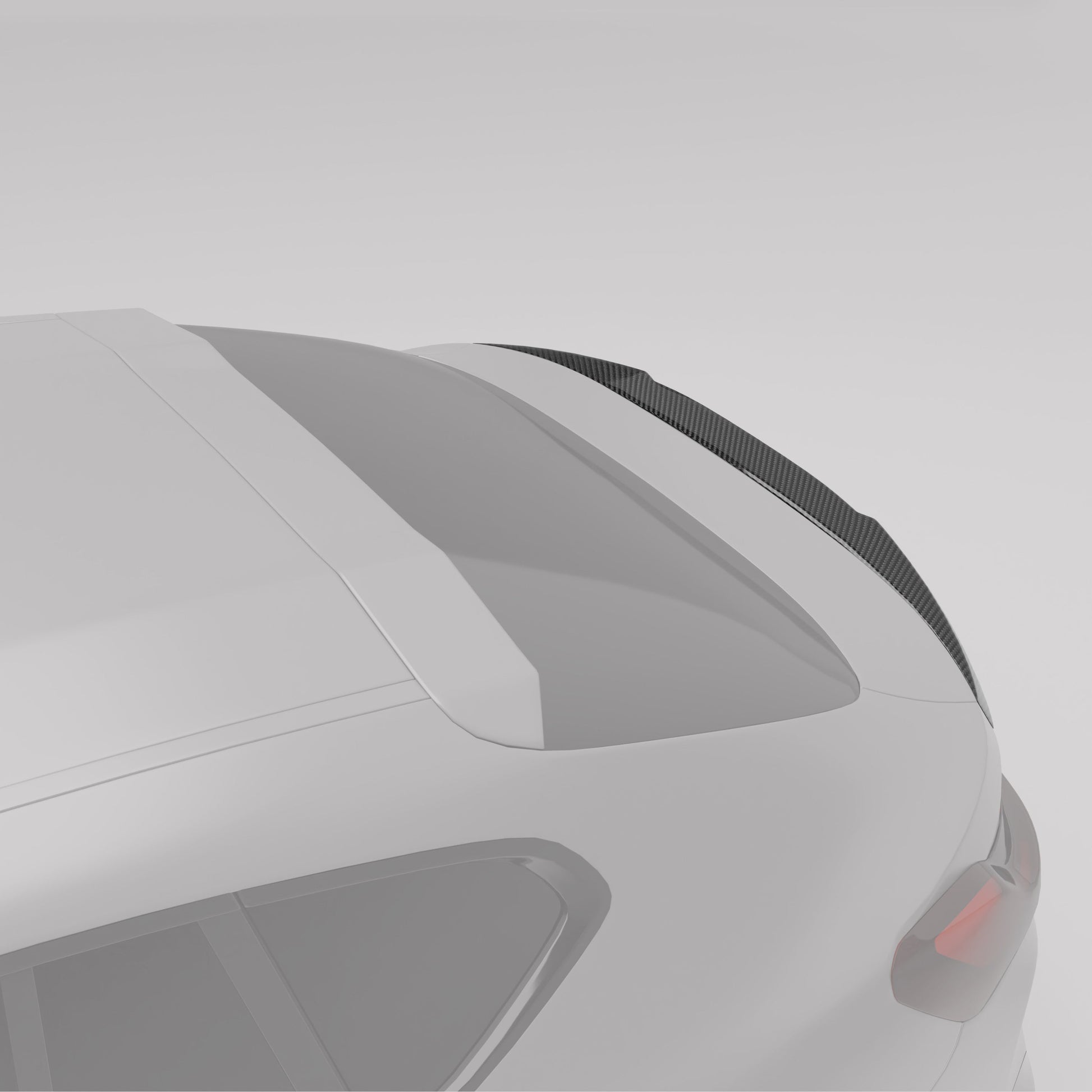 BMW X4M F98 LCI carbon fiber rear spoiler, highlighted rendering