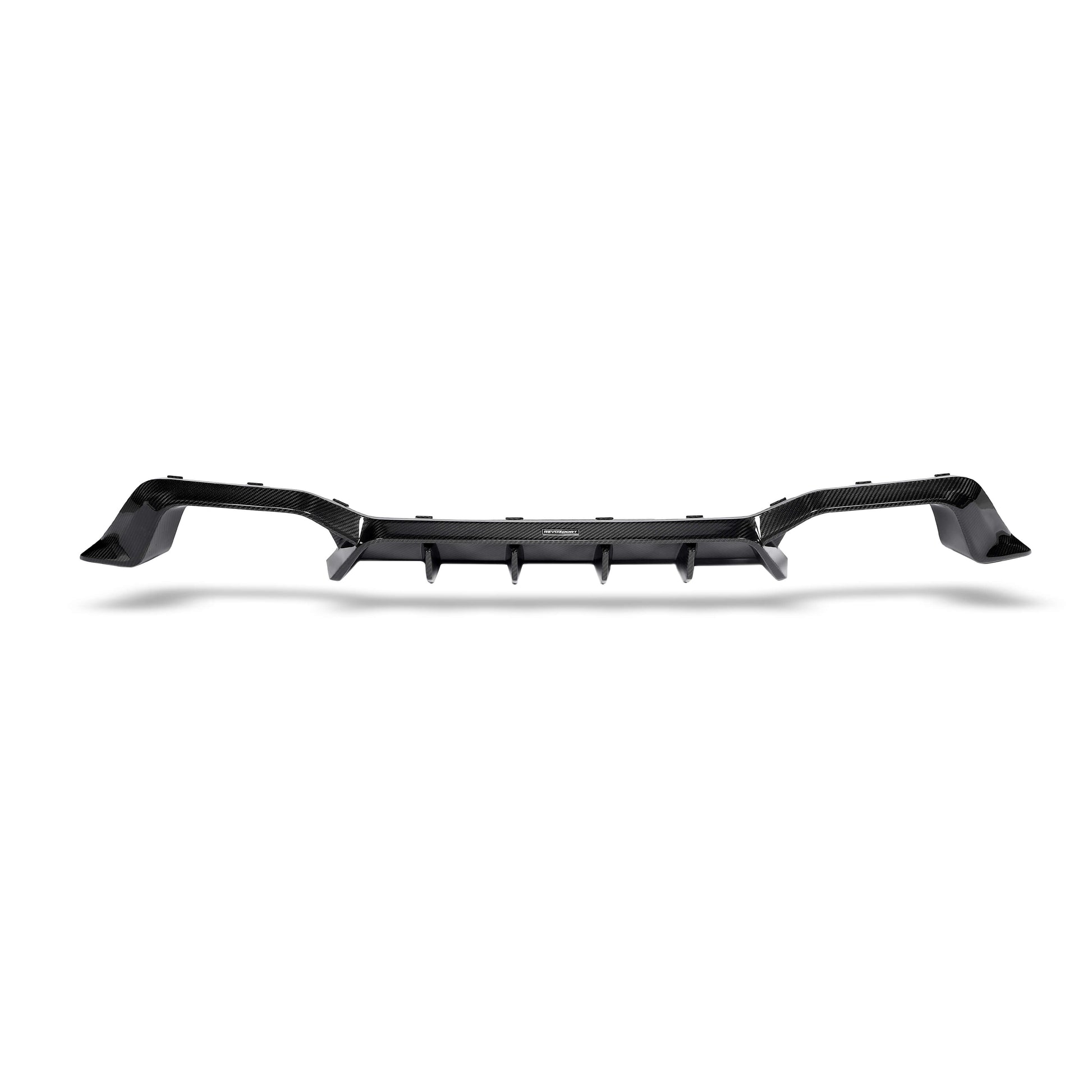 BMW X4M F98 LCI carbon fiber rear diffuser, lower bumper close-up