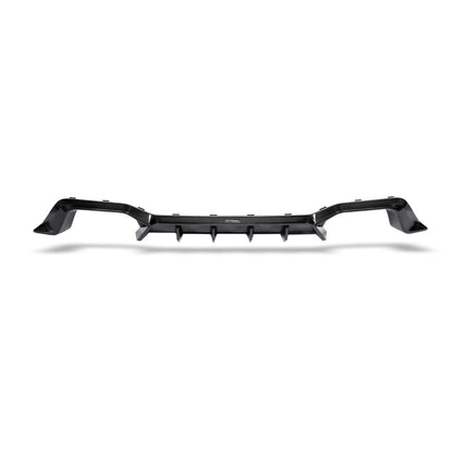 BMW X4M F98 LCI carbon fiber rear diffuser, lower bumper close-up