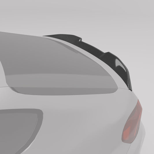 BMW X6M F96 LCI carbon fiber spoiler detail view of the lip edge