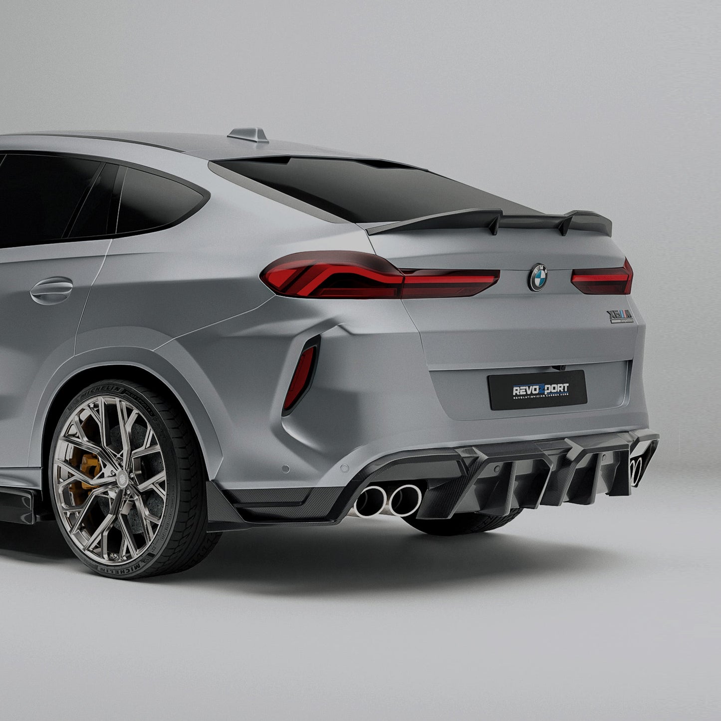 BMW X6M F96 Pre-LCI carbon fiber rear diffuser main product view