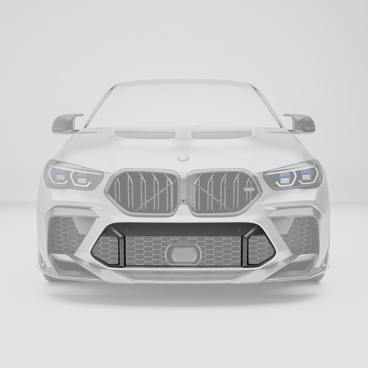 Carbon fiber front bumper air intake trim for X6M F96 second angle