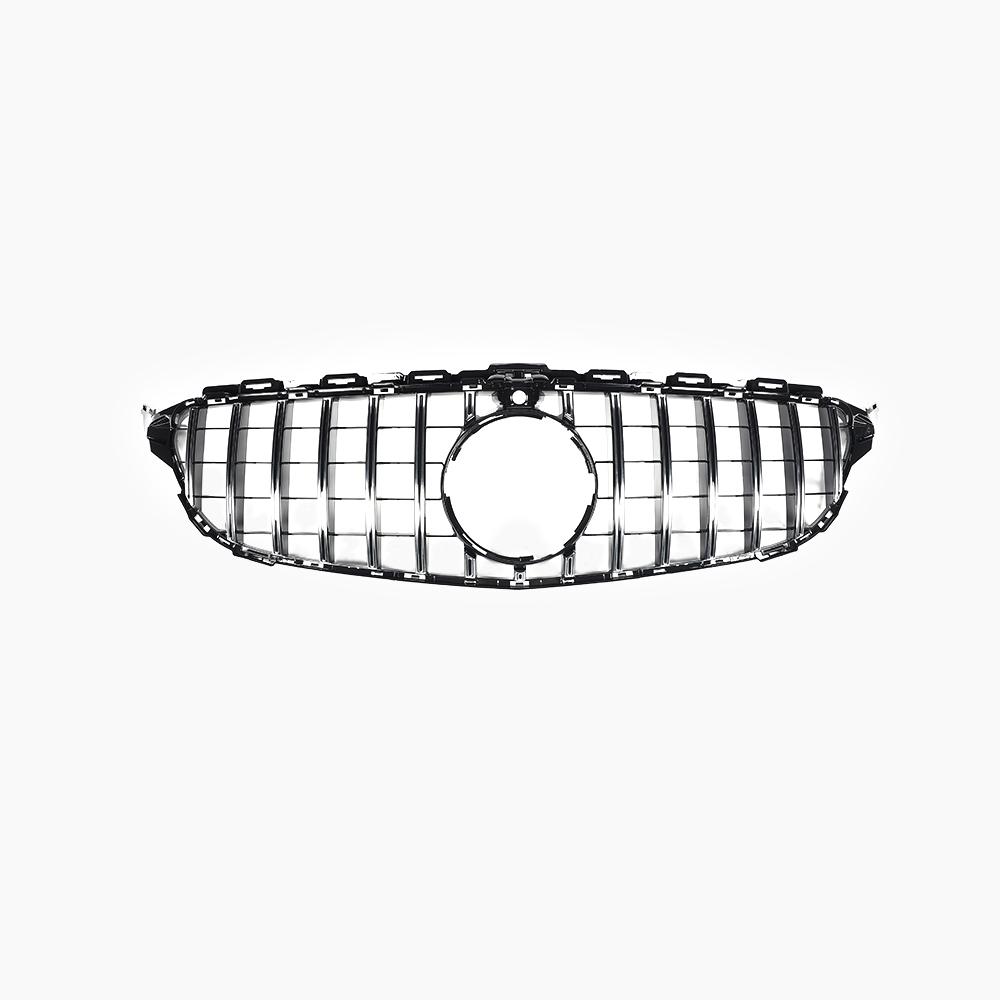 Silver-Plated Front Grille For Mercedes Benz C-Class W205 Pre-Facelift (2014-2018)