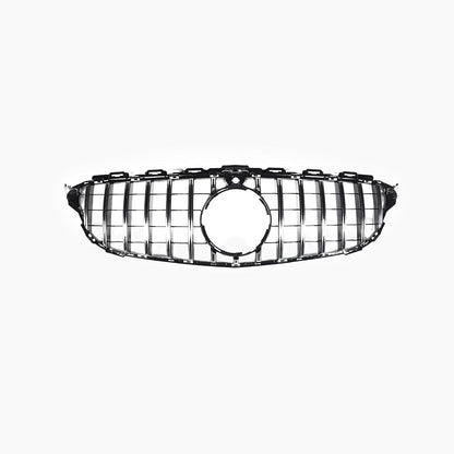 Silver-Plated Front Grille For Mercedes Benz C-Class W205 Pre-Facelift (2014-2018)