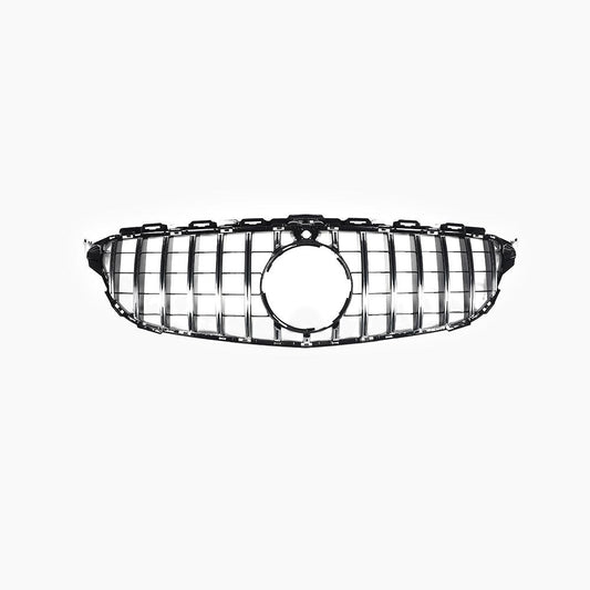 Silver-Plated Front Grille For Mercedes Benz C-Class W205 Pre-Facelift (2014-2018)
