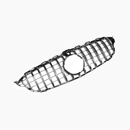 Silver-Plated Front Grille For Mercedes Benz C-Class W205 Pre-Facelift (2014-2018)