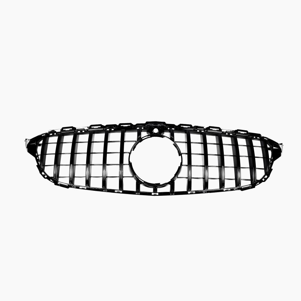 Gloss Black Front Grille For Mercedes Benz C-Class W205 Pre-Facelift (2014-2018)