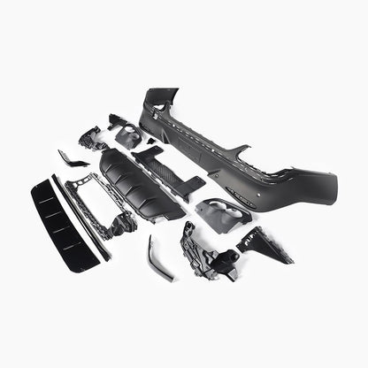 Mercedes-Benz GLC C254 (2023–present) GLC43 Coupe Diffuser With Black Pipe For AMG-Line/ Black