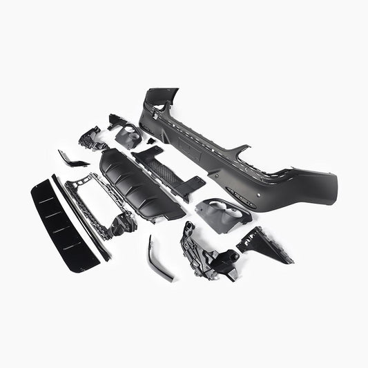 Mercedes-Benz GLC C254 (2023–present) GLC43 Coupe Diffuser With Black Pipe For AMG-Line/ Black