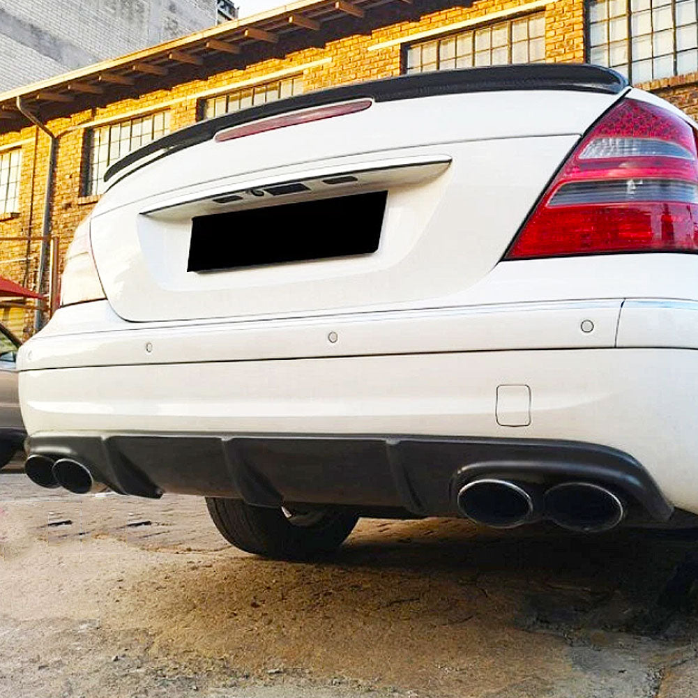 Gloss Black Rear Diffuser for Mercedes Benz W211 E55 AMG Pre-facelift (2003-2006)