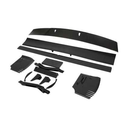 Carbon fiber C6 Corvette race wing rear three quarter view
