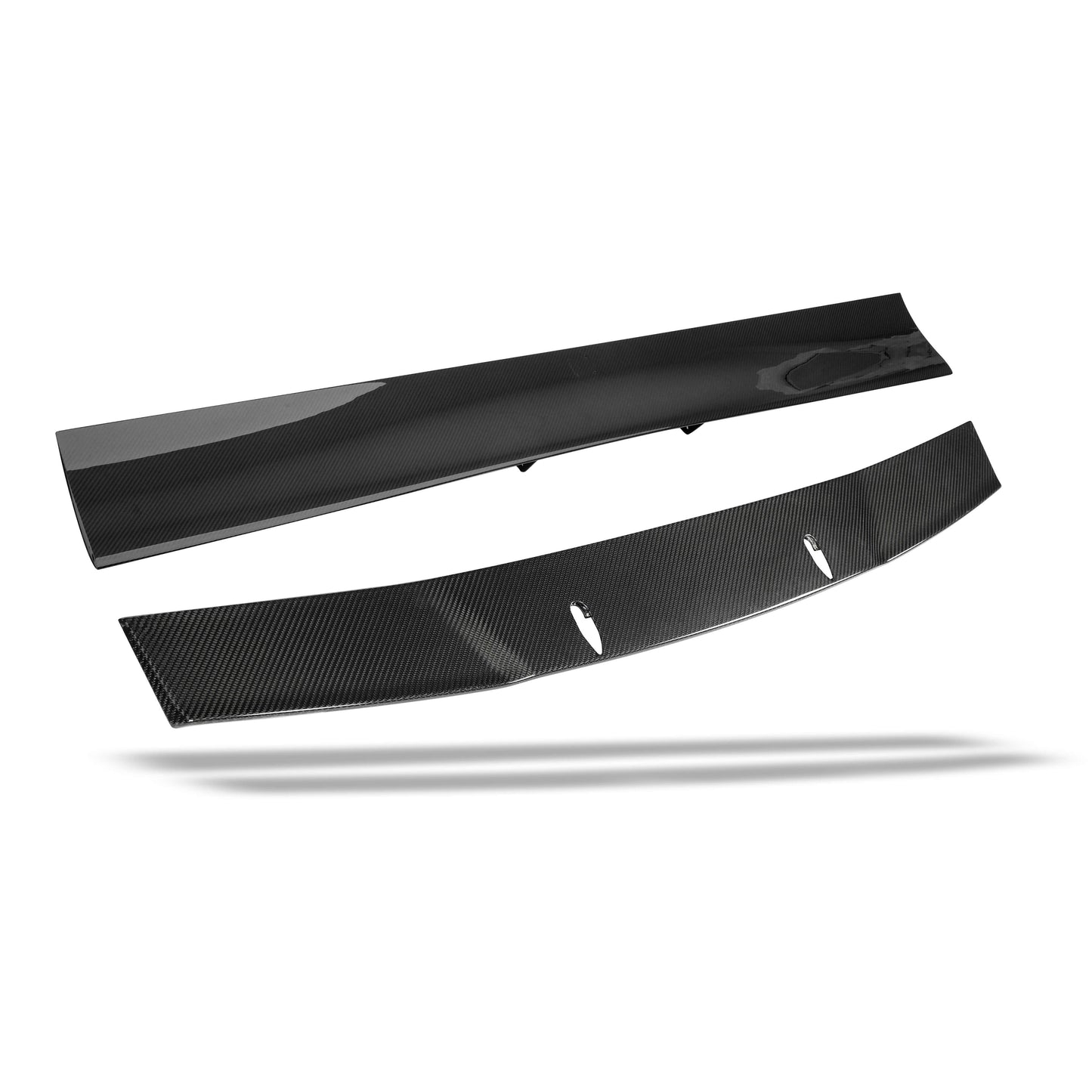 C6 Corvette carbon fiber spoiler endplate close-up