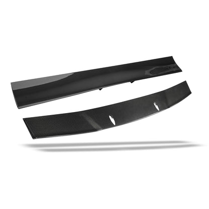 C6 Corvette carbon fiber spoiler endplate close-up